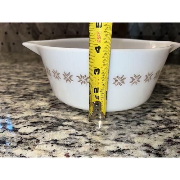 Pyrex MCM Town and Country 475-B Round Casserole 2.5 Qt No Lid READ - Picture 4 of 13